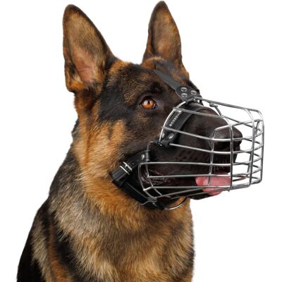 GROOFOO Wire Dog Muzzle German Shepherd for Medium Large Dogs Adjustable Durable Metal Basket for Biting Chewing Barking (xl) GROOFOO Wire Dog Muzzle German Shepherd for Medium Large Dogs Adjustable Durable Metal Basket for Biting Chewing Barking (xl)