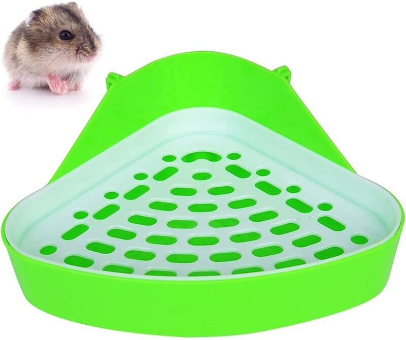 Longziming - 2 pcs Small Animal Toilet Small Animal Triangle Toilet Potty Trainer Pet Toilet Litter Box for Hamsters Chinchillas Guinea Pigs Rabbits