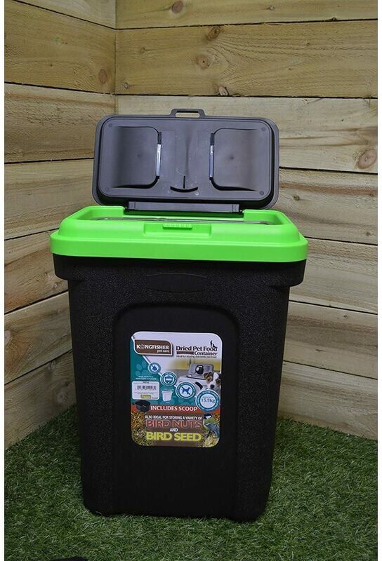 Samuel Alexander - 3 Pack 30 Litre Plastic Cat / Dog / Pet or Bird Food Storage Tub / Container