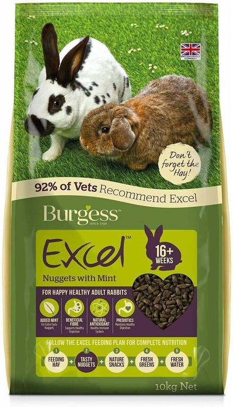 Burgess Excel Adult Rabbit Nuggets with Mint 10kg - 13850