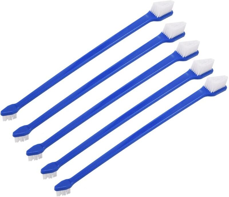 TLILY 50 Piece Cat Dog Pet Toothbrush Set Double Headed Convenient Dental Finger Brushes for Safe Care