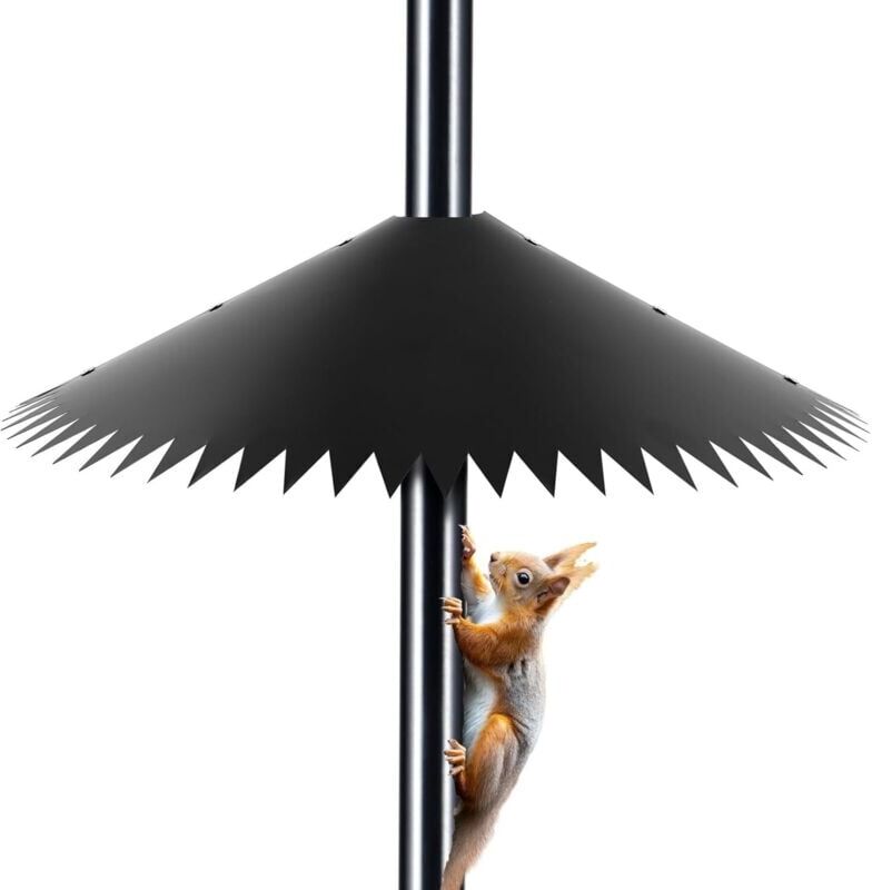 Squirrel Baffle for Bird Feeder, Wrap-Around Squirrel Baffle Outdoor Pole Mount Bird House Protection for Outdoor Shepherd Hook - Alwaysh