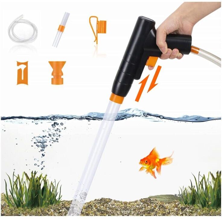 Memkey - Aquarium Water Changer, Aquarium Sludge Vacuum, 3-in-1 Aquarium Bottom Cleaner, Aquarium Gravel Cleaning Kit for Water Change and Filter