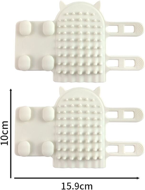 Ccykxa - Pet Tickling Artifact, 2pcs Tickle Artifact, Cat Corner Brush, Pet Tickle Artifact, Self Groomer Cat Massage Brush, Self Cleaning