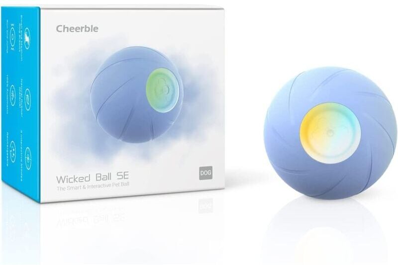Longziming - Cheerble Interactive Dog Toy, Interactive Dog Ball with 3 Interactive Modes, Twinkling led Lights, Smart Ball for Small Medium Dogs, dc