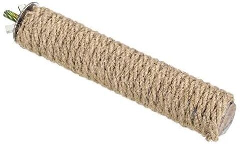 16x1x16cm Wood Bird Perch, 1 Set Paw Stick Grinding Rope Weaving Wood Stand Cage Accessory for Small Bird Parrot Dove Parakeet Ladybug - Csparkv