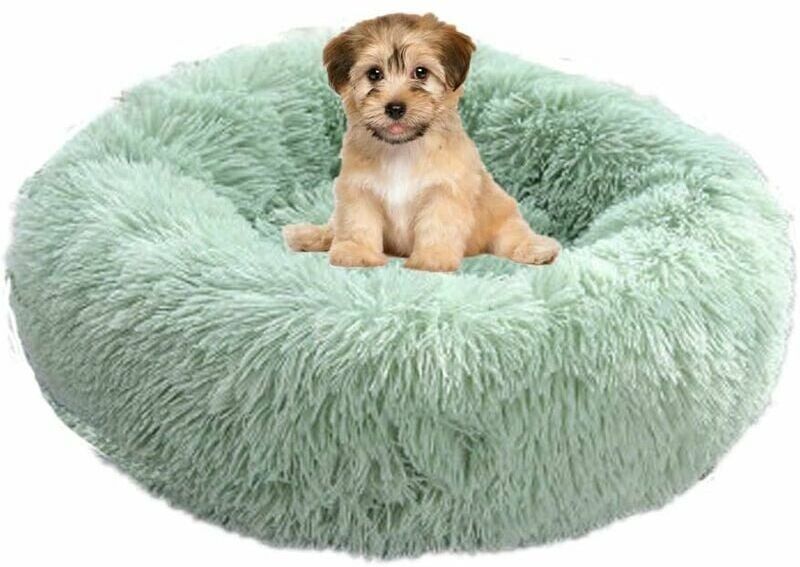 Hoopzi - Dog Basket Round Cat Basket Fluffy Pet Bed Cushion Soft and Comfortable, Warm, Waterproof, Non-slip and Washable Dog Cushion Suitable for