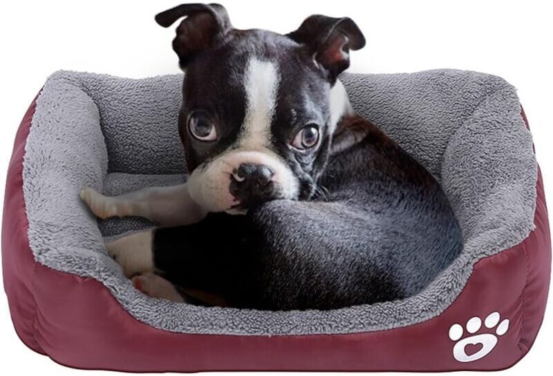 Longziming - Dog Bed, Waterproof Pet Mat Cushion and Sleeping Pad for Kitty Cat and Small Puppy Dog, Soft and Washable (Red)