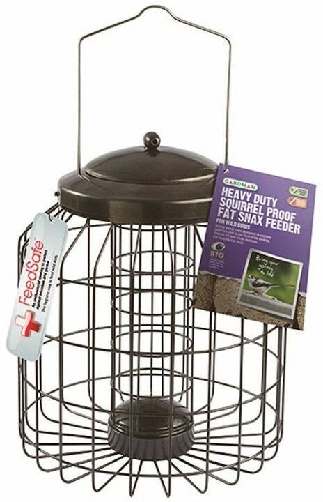 Gardman - Heavy Duty Squirrel Proof Fort Wild Bird Food Fat Snax Feeder Steel