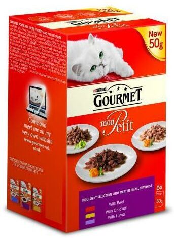 Nestle Gourmet Mon Petit Meat Beef Lamb Chicken ( 6Pk) 50g PK8 - 718794