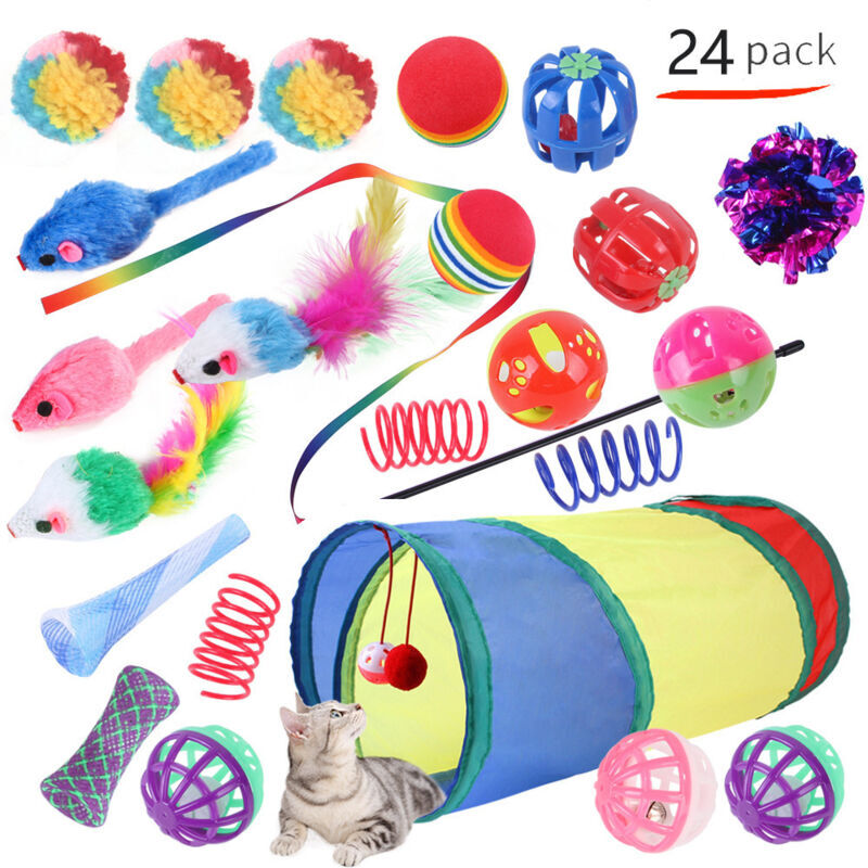 COOCHEER Pet Toy Set Funny Cat Accessories, Cat Toys Assorted Combinations/E