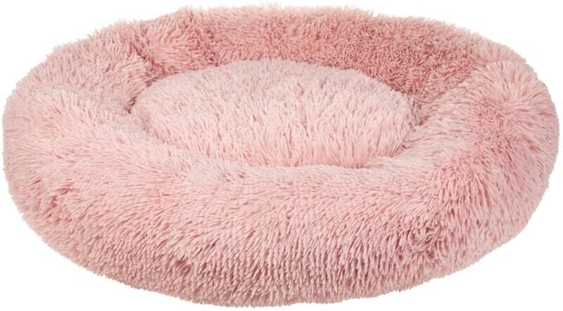 Beliani - Pet Donut Bed Pink Polyester Round Dog Cat Plushy Furry Cuddler Cushion Kulu