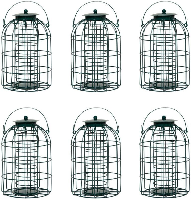 Samuel Alexander - Pack of 6 Wild Bird Fat Ball Feeder with Squirrel Guard