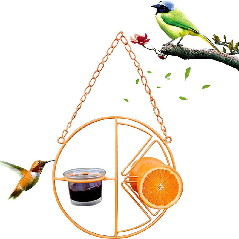 Orchidée - Orioles Wild Bird Feeder Hanging Metal Bird Feeder Freestanding Bowl Design