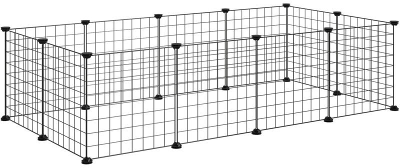 Pawhut - diy Pet Playpen Metal Wire Fence Guinea Pig Small Animals Cage 12 Panel
