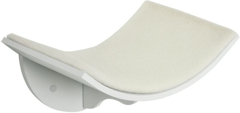 Wood Cat Shelves Wall-Mounted Shelter Curved Kitten Bed Cat Perch Climber White - Pawhut