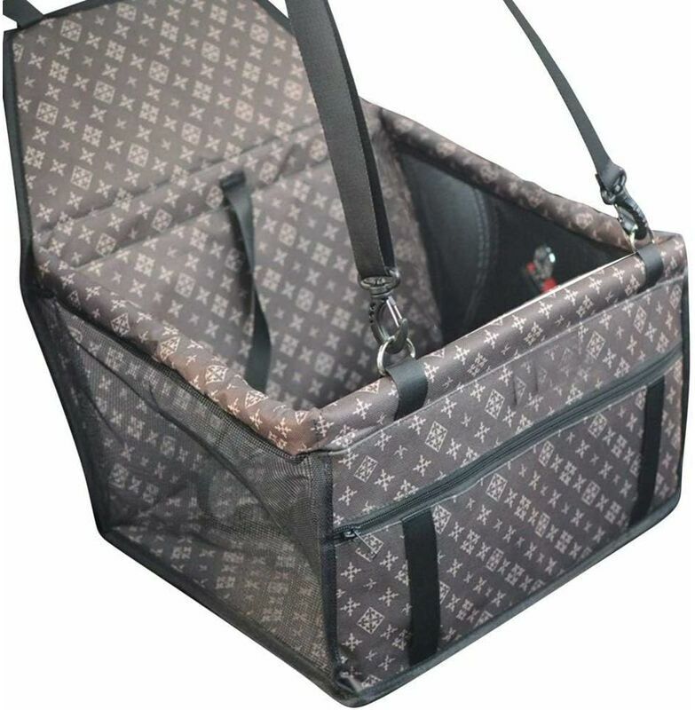 Hoopzi - Pet Dog Car Seat - Dog Booster Seat - Waterproof - Foldable - Breathable - for Travel, Small Dogs or Cats