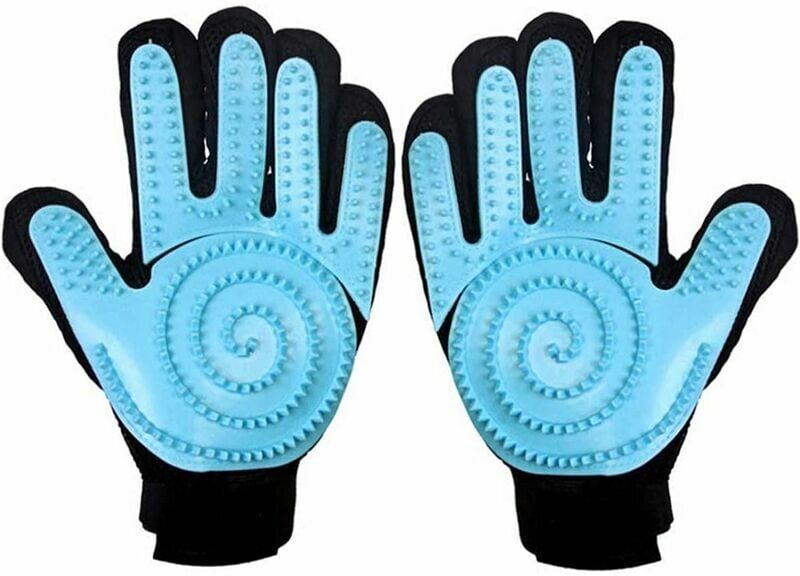HOOPZI Pet Grooming Gloves, Massage Grooming Gloves Dog Gloves Brush Cat Glove for All Dogs And Cats With Long And Short Fur (1 Pair)