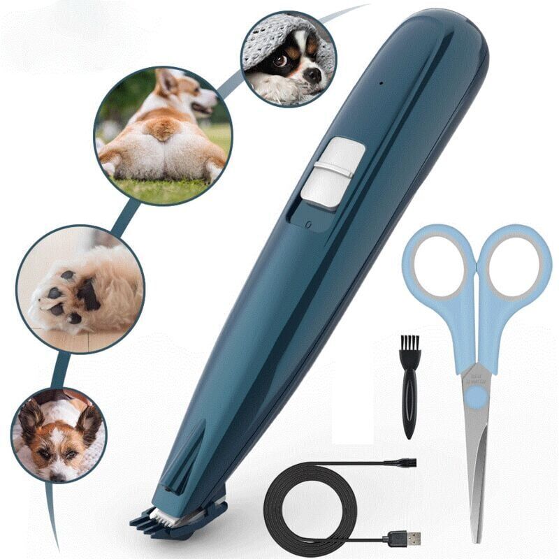 Cyslmuk - Portable Dog Hair Clipper, Pet Hair Grooming Kit for Pet Hair, Paws, Eyes and Ears, Low Noise and Easy to Clean.