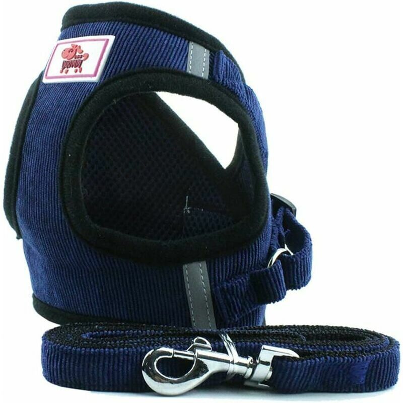 Hoopzi - Soft Training Harness Vest Mesh Fabric Dog Vest Harnesses for Puppy, Cats, Small Animals PS042 (xs, Dark Blue)