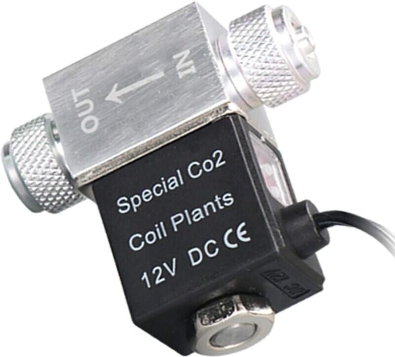 Tinor - Solenoid Valve for Aquarium CO2 System Regulator dc 12V Outlet Connect M101 External Thread Single Head Low Temperature Version Silent