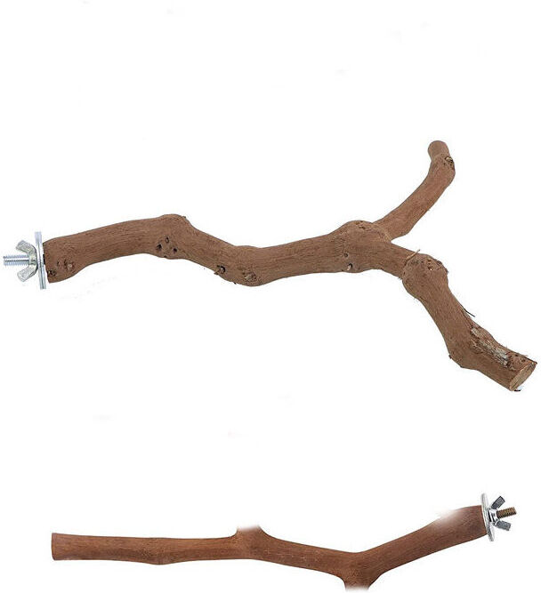 Sollbry 2Pcs Bird Perch Toys Cage Accessories Made of Natural Wild Grapevine Wood Perches for Parakeets Cockatiels