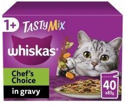 Whiskas - 1+ Chef's Choice Mix Adult Wet Cat Food Pouches in g - 85g - 811915