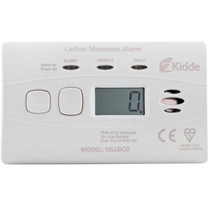 10LLDCO- 10 Year Longlife Battery & Warranty Carbon Monoxide Alarm with Digital Display - Kidde