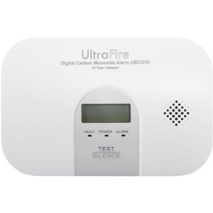 UBCO1D - 10 Year Life Digital Carbon Monoxide Alarm 5 Year Warranty - Ultrafire