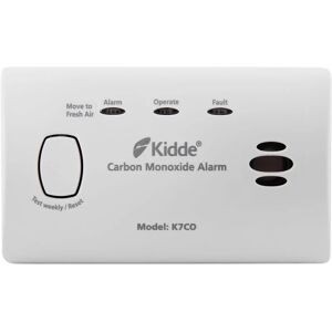 K7CO - Kitemarked 10 Year Life Carbon Monoxide Alarm 10 Yr Warranty - Kidde