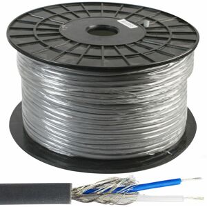 LOOPS 100m 2 Core DMX Lighting Slave Cable Reel Drum Shielded Lead Twisted Pair Stage