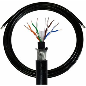 Loops - 100m (330 ft) CAT6 swa Steel Armoured utp Cable Direct Burial Outdoor hdpe 23 awg Copper
