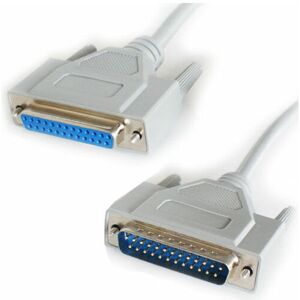 Loops - 10m 25 Way RS232 Male to Female Straight Cable Lead Serial Pin DB25 d Sub