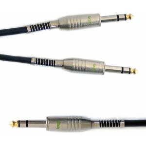 Loops - 10m 6.35mm Plug to 2x ¼' Jack Male Stereo y Splitter Cable Audio Headphone Amp