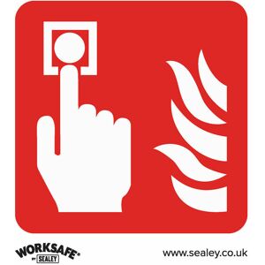 Loops - 10x fire alarm symbol Health & Safety Sign - Self Adhesive 80 x 80mm Sticker