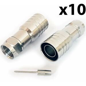 Loops - 10x pro Outdoor CT165 WF165 f Type Hex Crimp Connector Plug Thick Coax Cable