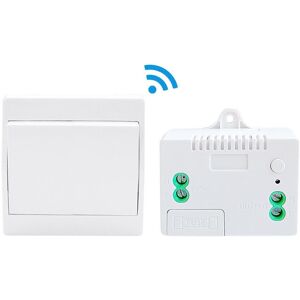 110-220V Wireless Light Switch and Receiver Kit Self-Powered Switch Remote Control Light Fixture- 1 Switch and 1 Receiver Denuotop