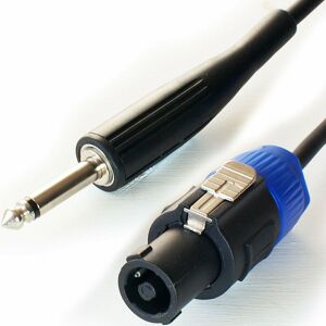LOOPS 1.5m 6.35mm Mono Plug to Pro Speaker Spkon Cable 20AWG Male Loudspeaker Lead