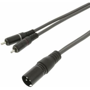LOOPS 1.5m (Twin) 2x rca phono Male Plug to xlr 3 Pin Male Cable Lead Audio pa Mixer