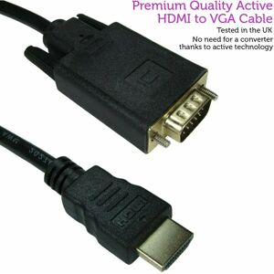 LOOPS 1.8m active hdmi to vga Monitor Converter Cable Male pc tv hd Video Adapter Lead