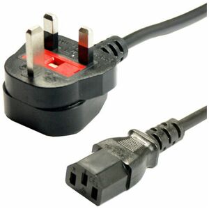 Loops - 1.8M -uk Plug to iec Socket Mains 10A Power Cable-PC Monitor Amp Kettle C13 Lead