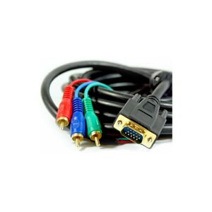 LOOPS 20M VGA SVGA TO 3 RCA YPbPr COMPONENT MALE CABLE LEAD