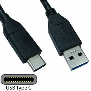 LOOPS 2m usb 3.1 Type c Male to Standard a Plug Cable Lead Mini Phone Power Charger