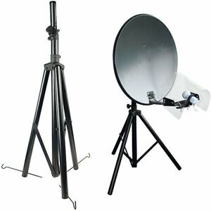 Loops - 3 legged Tripod For Satellite Dish Sky Freesat Stand Bracket Caravan Camping