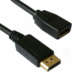 LOOPS 3M DisplayPort Male to Female Socket Extension Cable V1.2 pc Monitor Lead