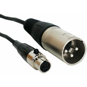 Loops - 6m 3 Pin xlr Male to Mini xlr Female Microphone Cable Plug Socket Headset Lead