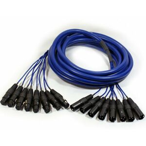 Loops - 6m 8 Way xlr Male to Female Loom Cable Lead Microphone Stage Snake Multicore