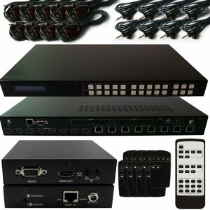 LOOPS 8x8 hdmi Matrix hdbt Lite Kit 1080P 4K ir Routing Distribution Switch Box Base