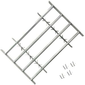 Sweiko - Adjustable Security Grille for Windows with 4 Crossbars 500-650 mm VDTD03957