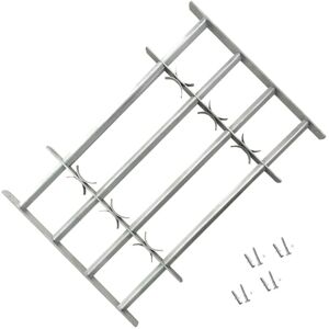 Sweiko - Adjustable Security Grille for Windows with 4 Crossbars 700-1050 mm VDTD03958